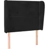 vidaXL Tête de lit avec oreilles Noir 183x23x118/128 cm Velours
