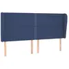 vidaXL Tête de lit avec oreilles Bleu 183x23x118/128 cm Tissu