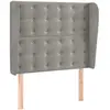 vidaXL Tête de lit avec oreilles Gris clair 103x23x118/128 cm Velours