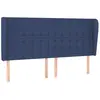 vidaXL Tête de lit avec oreilles Bleu 163x23x118/128 cm Tissu