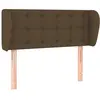 vidaXL Tête de lit avec oreilles Marron foncé 93x23x118/128 cm Tissu