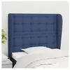 vidaXL Tête de lit avec oreilles Bleu 103x23x118/128 cm Tissu
