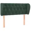 vidaXL Tête de lit avec oreilles Vert foncé 147x23x118/128 cm Velours