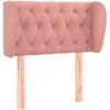 vidaXL Tête de lit avec oreilles Rose 147x23x118/128 cm Velours