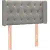 vidaXL Tête de lit avec oreilles Gris clair 83x16x78/88 cm Velours