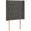 vidaXL Tête de lit avec oreilles Gris foncé 83x16x78/88 cm Velours