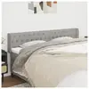 vidaXL Tête de lit avec oreilles Gris clair 183x16x78/88 cm Tissu