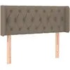 vidaXL Tête de lit avec oreilles Taupe 103x16x78/88 cm Tissu