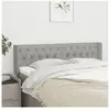 vidaXL Tête de lit avec oreilles Gris clair 147x16x78/88 cm Tissu