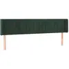 vidaXL Tête de lit avec oreilles Vert foncé 183x16x78/88 cm Velours