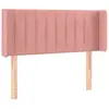 vidaXL Tête de lit avec oreilles Rose 147x16x78/88 cm Velours