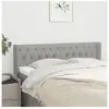 vidaXL Tête de lit avec oreilles Gris clair 163x16x78/88 cm Tissu