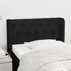 vidaXL Tête de lit avec oreilles Noir 83x16x78/88 cm Tissu