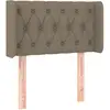 vidaXL Tête de lit avec oreilles Taupe 83x16x78/88 cm Tissu