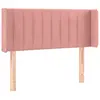 vidaXL Tête de lit avec oreilles Rose 83x16x78/88 cm Velours
