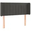vidaXL Tête de lit avec oreilles Gris foncé 93x16x78/88 cm Velours