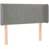 vidaXL Tête de lit avec oreilles Gris clair 83x16x78/88 cm Velours