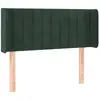 vidaXL Tête de lit avec oreilles Vert foncé 93x16x78/88 cm Velours