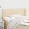 vidaXL Tête de lit avec oreilles Crème 103x16x78/88 cm Tissu