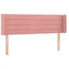 vidaXL Tête de lit avec oreilles Rose 147x16x78/88 cm Velours