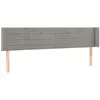 vidaXL Tête de lit avec oreilles Gris clair 163x16x78/88 cm Velours