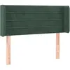 vidaXL Tête de lit avec oreilles Vert foncé 163x16x78/88 cm Velours