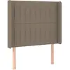 vidaXL Tête de lit avec oreilles Taupe 83x16x78/88 cm Tissu
