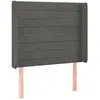 vidaXL Tête de lit avec oreilles Gris foncé 83x16x78/88 cm Velours