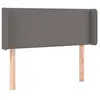 vidaXL Tête de lit avec oreilles Gris 103x16x78/88 cm Similicuir