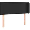 vidaXL Tête de lit avec oreilles Noir 83x16x78/88 cm Similicuir