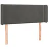 vidaXL Tête de lit avec oreilles Gris foncé 103x16x78/88 cm Velours