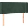 vidaXL Tête de lit avec oreilles Vert foncé 103x16x78/88 cm Velours