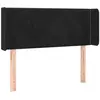 vidaXL Tête de lit avec oreilles Noir 93x16x78/88 cm Velours