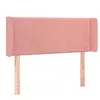 vidaXL Tête de lit avec oreilles Rose 103x16x78/88 cm Velours