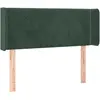 vidaXL Tête de lit avec oreilles Vert foncé 83x16x78/88 cm Velours