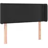 vidaXL Tête de lit avec oreilles Noir 103x16x78/88 cm Similicuir
