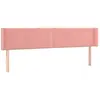vidaXL Tête de lit avec oreilles Rose 183x16x78/88 cm Velours