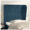 vidaXL Tête de lit avec oreilles Bleu foncé 83x23x118/128 cm Velours