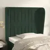 vidaXL Tête de lit avec oreilles Vert foncé 83x23x118/128 cm Velours