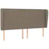 vidaXL Tête de lit avec oreilles Taupe 203x23x118/128 cm Tissu
