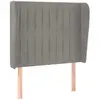 vidaXL Tête de lit avec oreilles Gris clair 83x23x118/128 cm Velours