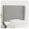 vidaXL Tête de lit avec oreilles Gris clair 83x23x118/128 cm Tissu