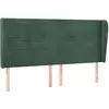 vidaXL Tête de lit avec oreilles Vert foncé 183x23x118/128 cm Velours
