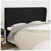 vidaXL Tête de lit avec oreilles Noir 183x23x118/128 cm Tissu