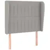 vidaXL Tête de lit avec oreilles Gris clair 93x23x118/128 cm Tissu