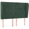 vidaXL Tête de lit avec oreilles Vert foncé 147x23x118/128 cm Velours