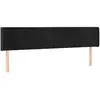 vidaXL Tête de lit avec oreilles Noir 183x16x78/88 cm Velours