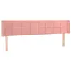 vidaXL Tête de lit avec oreilles Rose 183x16x78/88 cm Velours