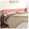 vidaXL Tête de lit avec oreilles Rose 163x16x78/88 cm Velours
