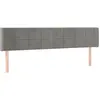 vidaXL Tête de lit avec oreilles Gris clair 203x16x78/88 cm Velours